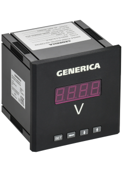 Вольтметр цифровой щитовой однофазный DO RS-485 96х96мм LED GENERICA