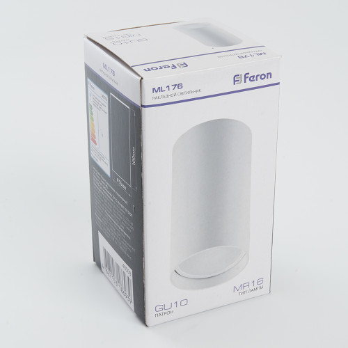 Светильник потолочный Feron ML176 MR16 GU10 35W 230V, белый Светильник потолочный Feron ML176 MR16 GU10 35W 230V, белый