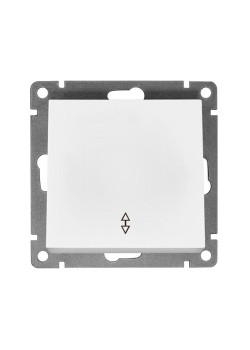 Переключатель проходной 1-кл. СП Афина 10А IP20 механизм бел. Universal A0025