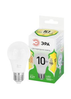 Лампа светодиодная GREEN LINE A60-10W-830-E27 GL 10Вт груша 3000К свет тепл. E27 Эра Б0067118