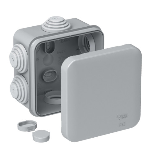 MULTIBOX Коробка распред. откр. установки 70x70x40, габариты 95х95х48, IP55 СЕРАЯ MULTIBOX Коробка распред. откр. установки 70x70x40, габариты 95х95х48, IP55 СЕРАЯ