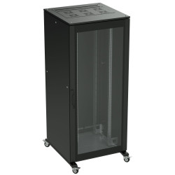 Шкаф разобранный напольный 19'' IT-CQE 47U 800х2200х1000, двери стекло/сплошная, RAL9005