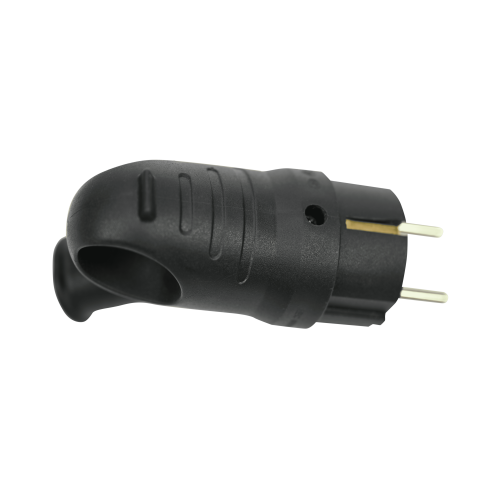 MULTISET Вилка 2К+З угловая каучуковая 16 А/250 В IP44 ЧЁРНАЯ MULTISET Вилка 2К+З угловая каучуковая 16 А/250 В IP44 ЧЁРНАЯ