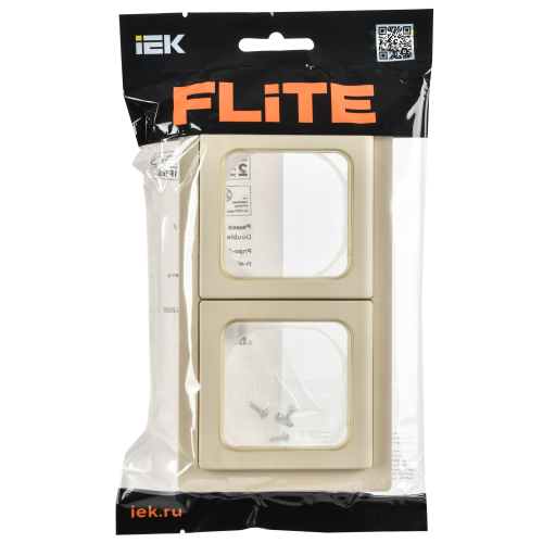 FLITE Рамка 2-местная IP55 Рпро-2-55-ФлСл сливочный IEK FLITE Рамка 2-местная IP55 Рпро-2-55-ФлСл сливочный IEK
