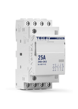Контактор модульный 36мм 25А 230В АС 2НО 2НЗ PRIZMA TOKOV ELECTRIC TKE-PZ-MC-2-25-230-22