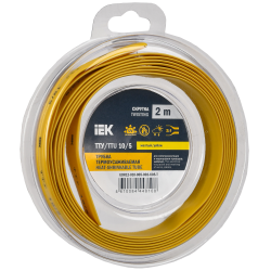 Трубка термоусадочная ТТУ нг-LS 10/5 желтая (2м/упак) IEK