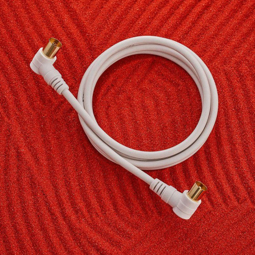 Шнур TV Plug - TV Jack 1.5м угловой бел. Rexant 18-0022 Шнур TV Plug - TV Jack 1.5м угловой бел. Rexant 18-0022
