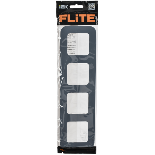FLITE Рамка 4-местная РУ-4-А-ФлМ маренго IEK
