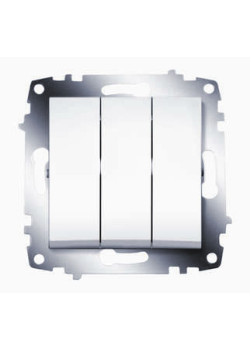 Выключатель 3-кл. 1мод. СП Cosmo 10А IP20 механизм бел. ABB 619-010200-254
