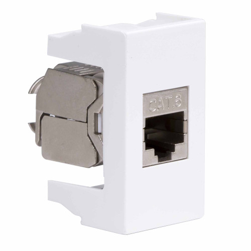 Компьютерная розетка RJ-45, кат. 6, экранированная, 8P8C, ЭУИ Вива(Viva), белая, 1 модуль Компьютерная розетка RJ-45, кат. 6, экранированная, 8P8C, ЭУИ Вива(Viva), белая, 1 модуль