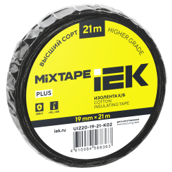MIXTAPE PLUS Изолента Х/Б 19мм 21м IEK