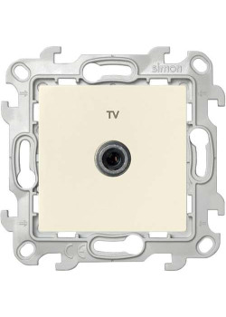 Розетка телевизионная одиночная TV СП Simon 24 IP20 механизм сл. кость Simon 2450477-031