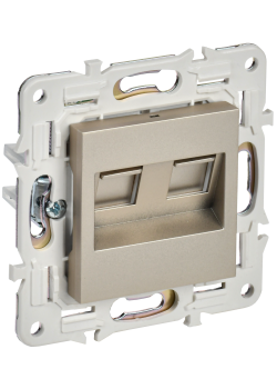 SKANDY Розетка компьютерная двойная RJ45 кат.5E SK-K03Sh шампань IEK