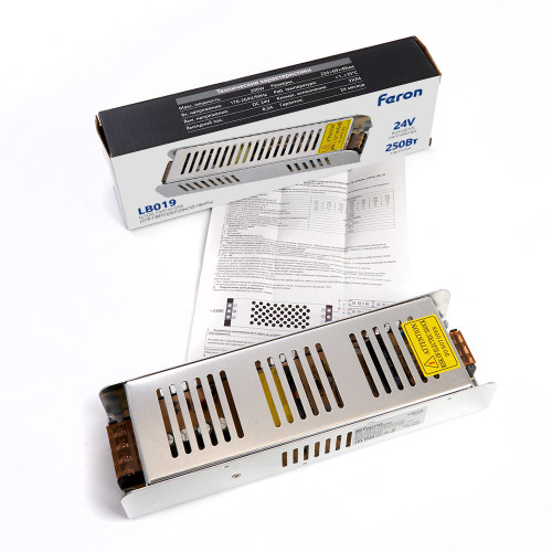 Трансформатор электронный для светодиодной ленты 250W 24V (драйвер), LB019 Трансформатор электронный для светодиодной ленты 250W 24V (драйвер), LB019