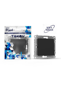 Переключатель перекрестный 1-кл. СП Pixel IP20 механизм карбон TOKOV ELECTRIC TKE-PX-P1R-C14