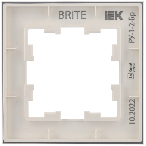 BRITE Рамка 1-местная РУ-1-2-Бр стекло белый матовый IEK BRITE Рамка 1-местная РУ-1-2-Бр стекло белый матовый IEK