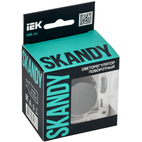 SKANDY Светорегулятор поворотный 600Вт SK-D01N металл никель IEK SKANDY Светорегулятор поворотный 600Вт SK-D01N металл никель IEK