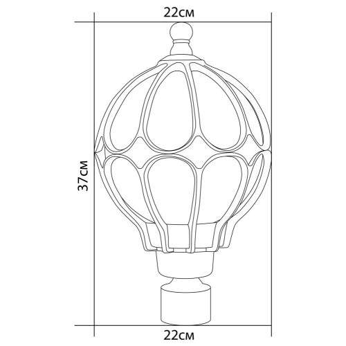 Светильник садово-парковый Feron PL3803 круглый на столб 60W 230V E27, черное золото Светильник садово-парковый Feron PL3803 круглый на столб 60W 230V E27, черное золото