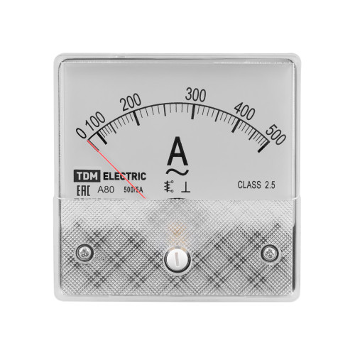 Амперметр А80Н 500А/5А-2,5, трансформаторного включения, (без поверки), TDM