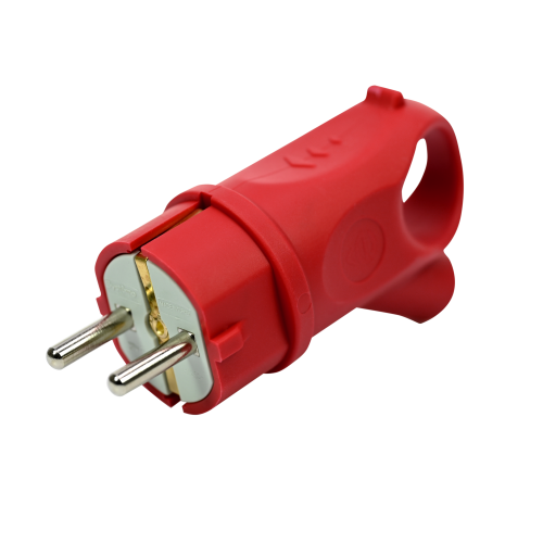 MULTISET Вилка 2К+З угловая каучуковая 16 А/250 В IP44 КРАСНАЯ MULTISET Вилка 2К+З угловая каучуковая 16 А/250 В IP44 КРАСНАЯ