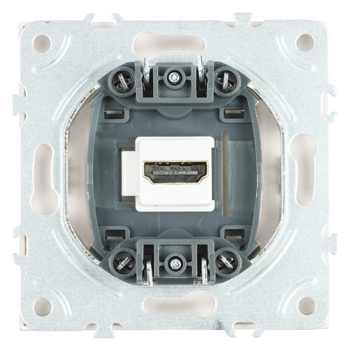 Розетка HDMI 2.0 Type A (механизм), STEKKER, серия Эмили, RST00-5118-01, белый фарфор, soft touch Розетка HDMI 2.0 Type A (механизм), STEKKER, серия Эмили, RST00-5118-01, белый фарфор, soft touch
