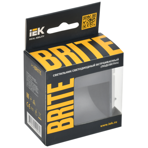 BRITE Подсветка светодиодная встраиваемая ПЛ20-БрМ маренго IEK BRITE Подсветка светодиодная встраиваемая ПЛ20-БрМ маренго IEK