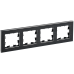 BRITE Рамка 4 -местная РУ-4-1-БрЧ металл черный IEK BRITE Рамка 4 -местная РУ-4-1-БрЧ металл черный IEK