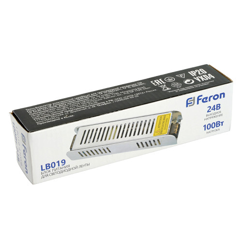 Трансформатор электронный для светодиодной ленты 100W 24V (драйвер), LB019