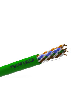 Кабель витая пара U/UTP 4х2х23AWG(0.57мм) кат.6 PVCLS нг(А)-LSLTx indoor 305м (м) PRO TOKOV ELECTRIC TKP-C11-U42-6-RU-LSLTx