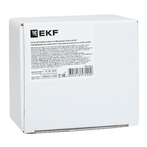 Преобразователь влажности и температуры комнатный 4-20 мА EKF Преобразователь влажности и температуры комнатный 4-20 мА EKF