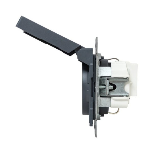 Механизм роз., 16А, IP44, с.з., с.ш., c крышкой, графит., Эпика EKF Механизм роз., 16А, IP44, с.з., с.ш., c крышкой, графит., Эпика EKF