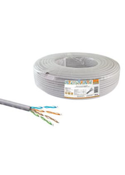 Кабель витая пара народный U/UTP Cat 5e 4х2х24AWG CCA (100м) PVC, серый