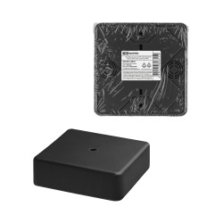 Коробка распаячная КР 100х100х29 ОП черная, IP40, инд. штрихкод TDM