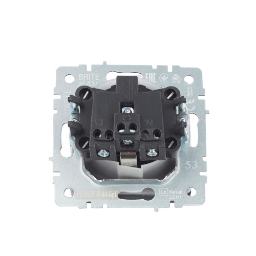 BRITE Розетка 1-местная с заземлением с защитными шторками и крышкой 16А IP44 РСбш10-3-44-БрГ графит IEK BRITE Розетка 1-местная с заземлением с защитными шторками и крышкой 16А IP44 РСбш10-3-44-БрГ графит IEK