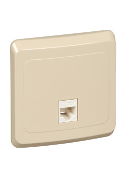 ЭТЮД С/У РОЗЕТКА компьютерная RJ45, кат.5е, КРЕМОВЫЙ