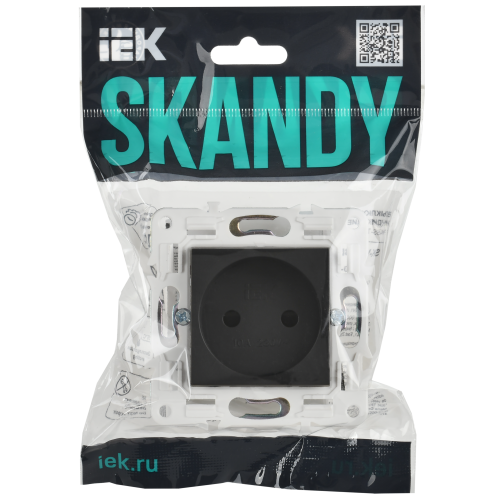SKANDY Розетка без заземления с защитными шторками 10А SK-R01T титан IEK SKANDY Розетка без заземления с защитными шторками 10А SK-R01T титан IEK