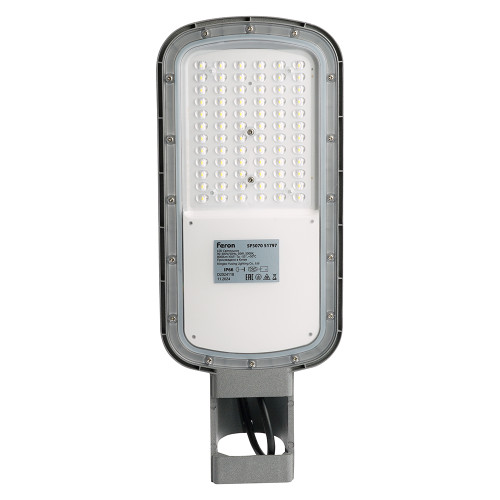 Светодиодный уличный консольный светильник Feron SP3070 50W 5000K AC90-300V, серый