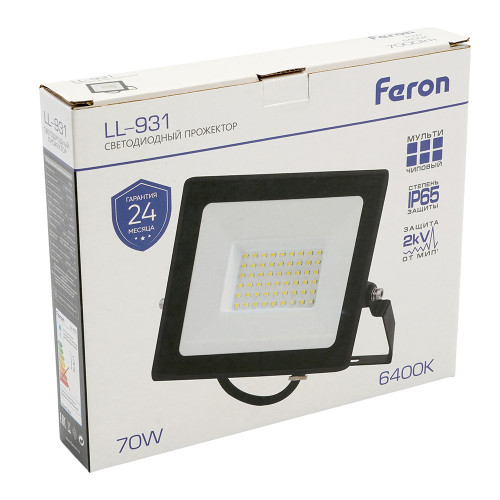 Светодиодный прожектор Feron LL-931 IP65 70W 6400K Светодиодный прожектор Feron LL-931 IP65 70W 6400K