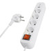 Удлинитель 4-местный с/з с выключ. STEKKER HM071-41-03 3x1мм2, 3м, 250В, 16А, 1USB+2C, 2.4A, сер Home, белый Удлинитель 4-местный с/з с выключ. STEKKER HM071-41-03 3x1мм2, 3м, 250В, 16А, 1USB+2C, 2.4A, сер Home, белый