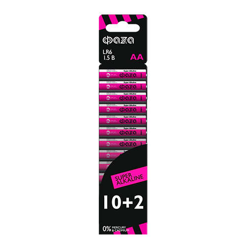 Элемент питания алкалиновый AA/LR6 1.5В Super Alkaline SBL-10+2 (уп.12шт) ФАZА 2854582 Элемент питания алкалиновый AA/LR6 1.5В Super Alkaline SBL-10+2 (уп.12шт) ФАZА 2854582