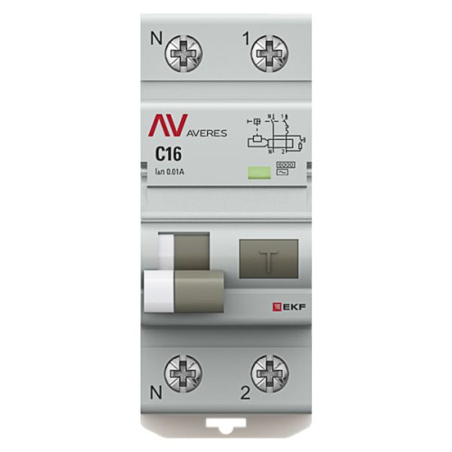 АВДТ DVA-6 1P+N 16А х-ка C 10мА тип AС эл-мех. 6кА AVERES EKF