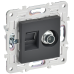 SKANDY Розетка двойная TV+RJ45 кат.5E SK-A14T титан IEK SKANDY Розетка двойная TV+RJ45 кат.5E SK-A14T титан IEK
