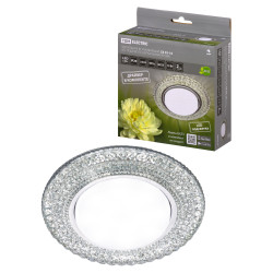 Светильник встраиваемый СВ 03-10 GX53 230В LED подсветка 5 Вт зеркальный/хром TDM
