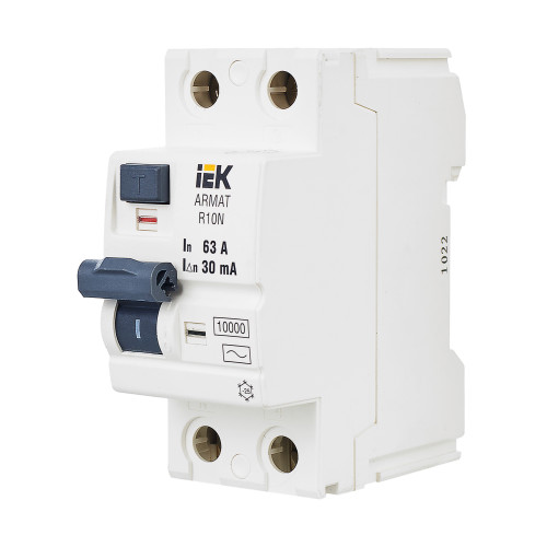 ARMAT Выключатель дифференциального тока R10N 2P 63А 30мА тип AC IEK ARMAT Выключатель дифференциального тока R10N 2P 63А 30мА тип AC IEK