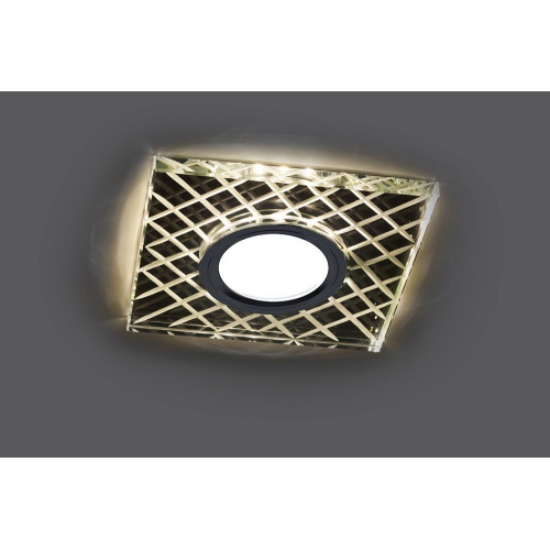 Светильник встраиваемый с LED подсветкой Feron CD984 потолочный MR16 G5.3 прозрачный, хром Светильник встраиваемый с LED подсветкой Feron CD984 потолочный MR16 G5.3 прозрачный, хром