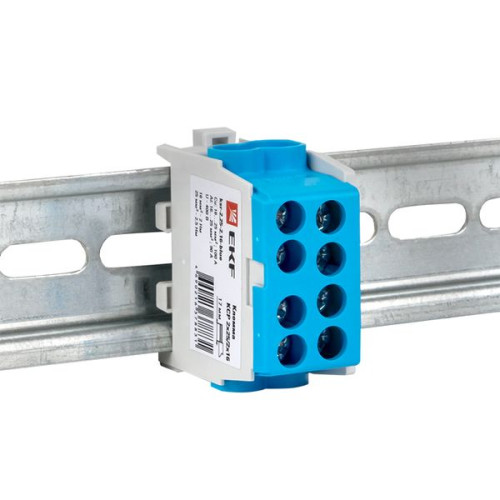 Клемма распределительная КСР с двойным винтом 2x25/2x16 cиняя EKF Клемма распределительная КСР с двойным винтом 2x25/2x16 cиняя EKF