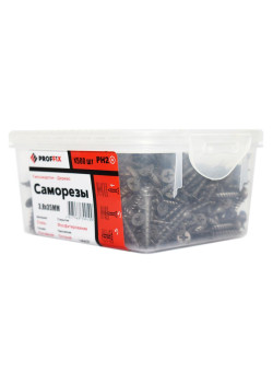 Саморез гипсокартон-дерево 3.8х35 усиленный (TWN) (уп.500шт) контейнер Proffix 146431