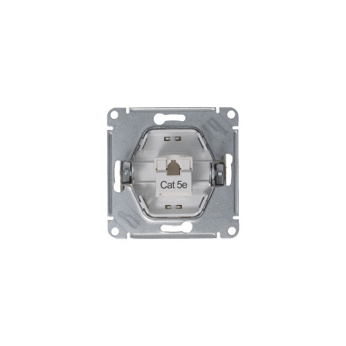 GLOSSA РОЗЕТКА компьютерная RJ45 кат. 5e, механизм, ПЛАТИНА GLOSSA РОЗЕТКА компьютерная RJ45 кат. 5e, механизм, ПЛАТИНА