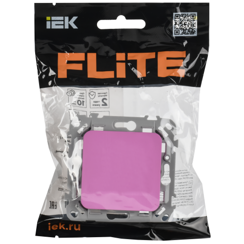 FLITE Выключатель 1-клавишный проходной 10А ВС61-1-0-ФлПр пурпурный IEK