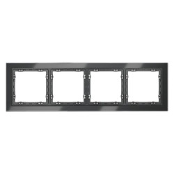 Рамка 4-м S70 стеклян. графит Voltum VLS110407